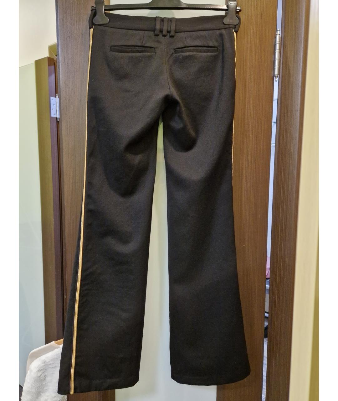 BALMAIN Черные шерстяные прямые брюки, фото 6