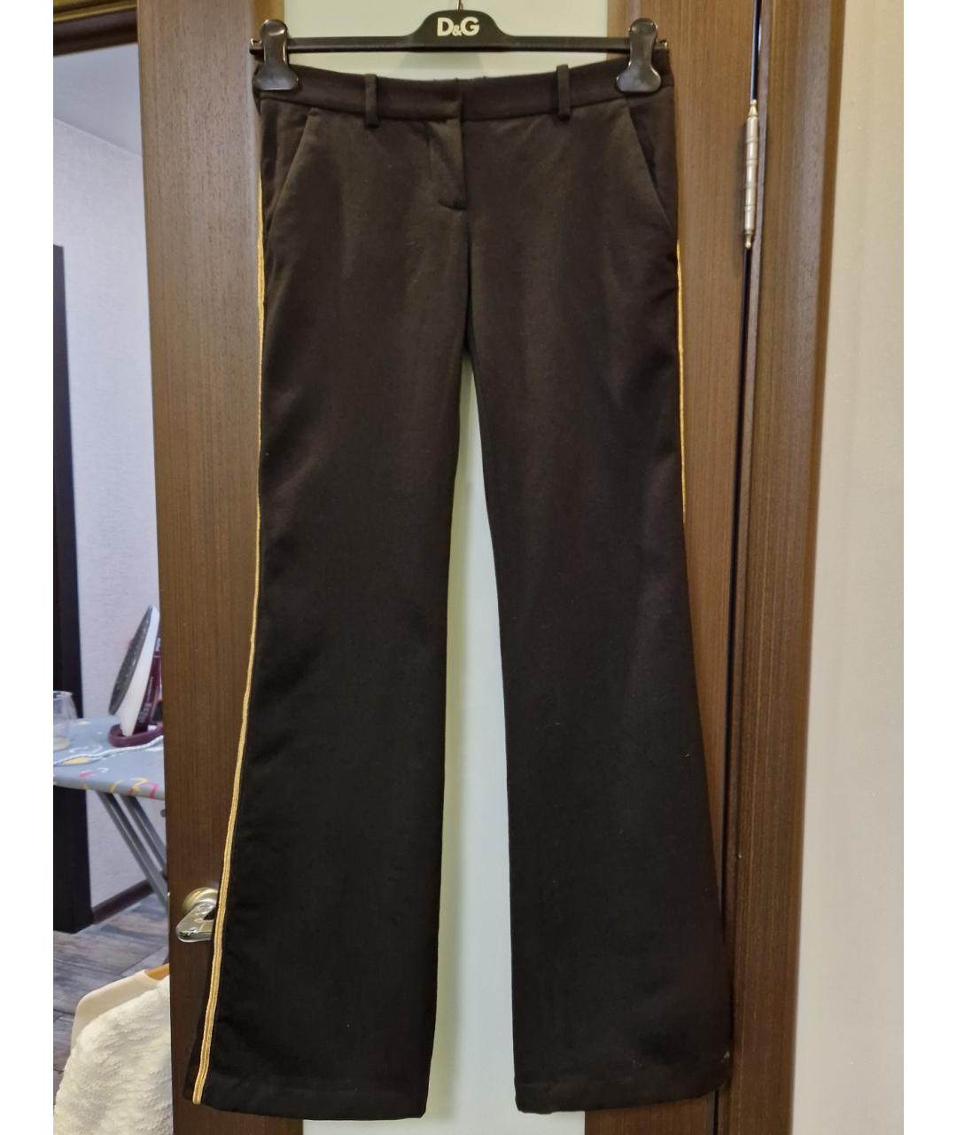 BALMAIN Черные шерстяные прямые брюки, фото 5