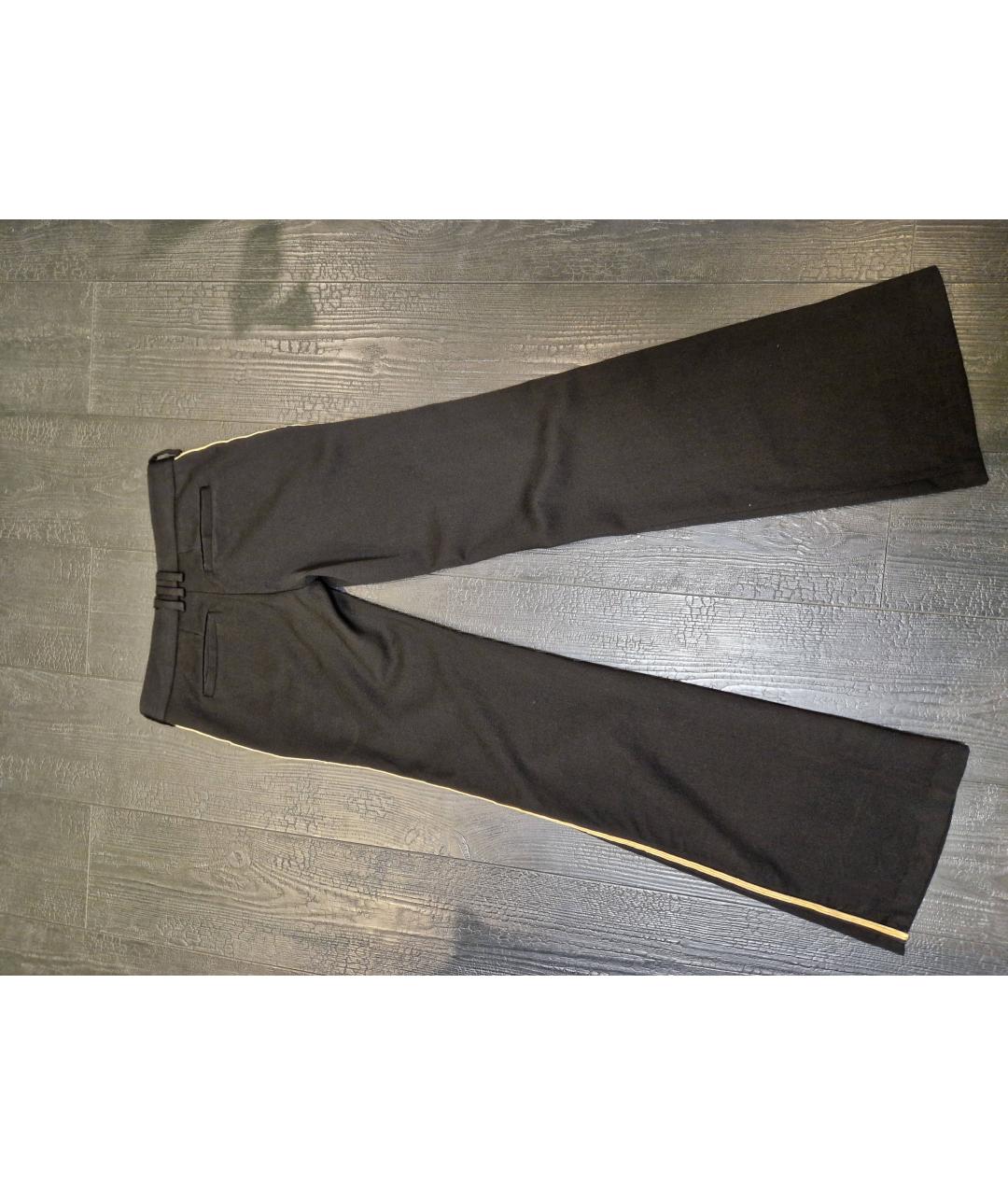 BALMAIN Черные шерстяные прямые брюки, фото 2