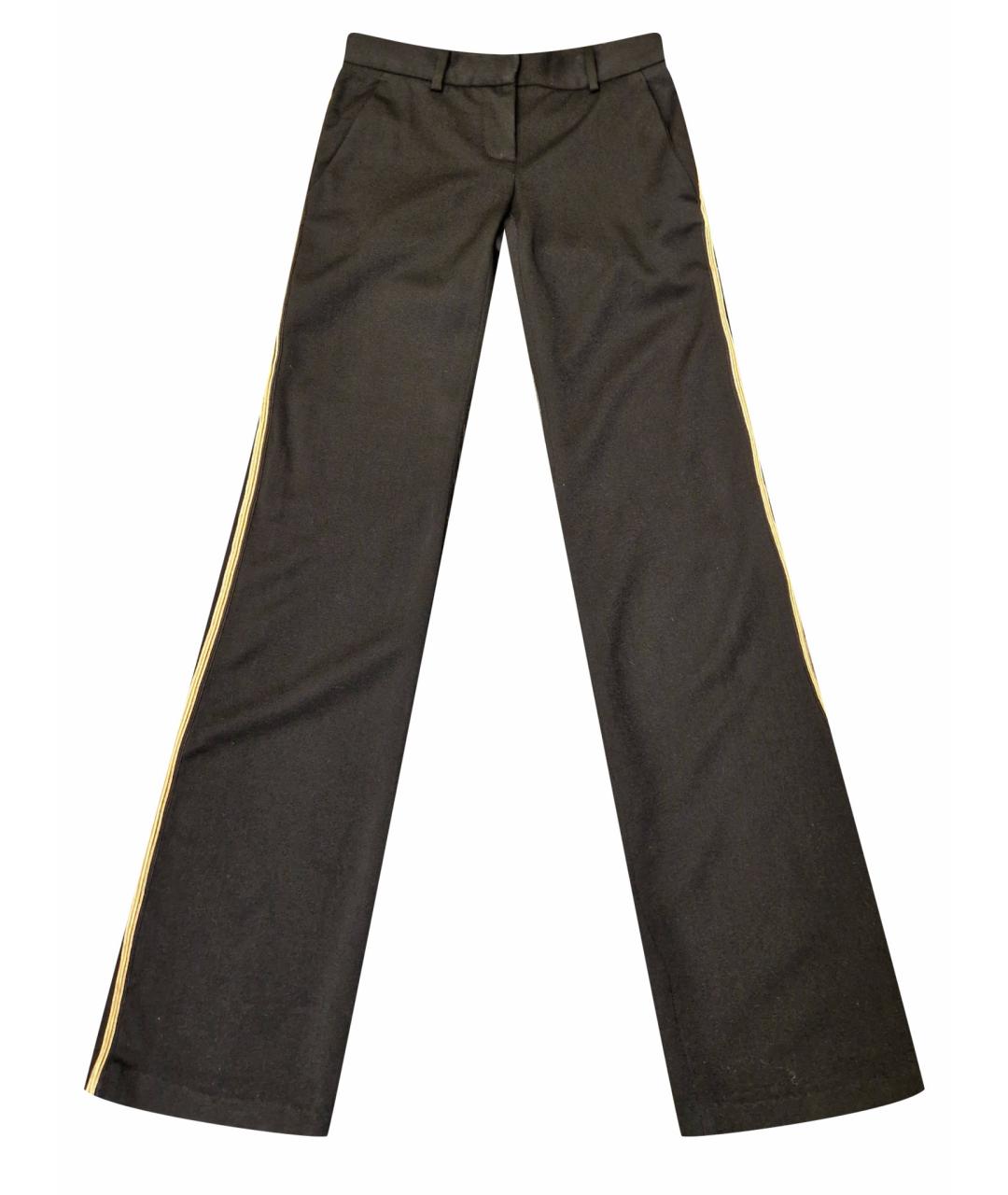 BALMAIN Черные шерстяные прямые брюки, фото 1