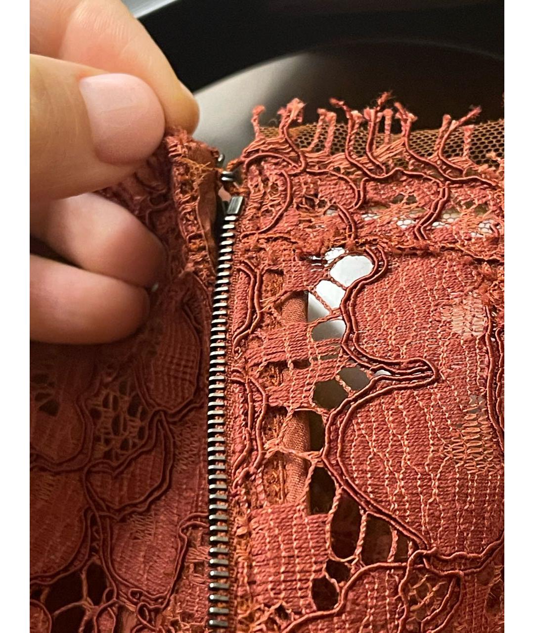 DOLCE&GABBANA Коралловое кружевное вечернее платье, фото 5