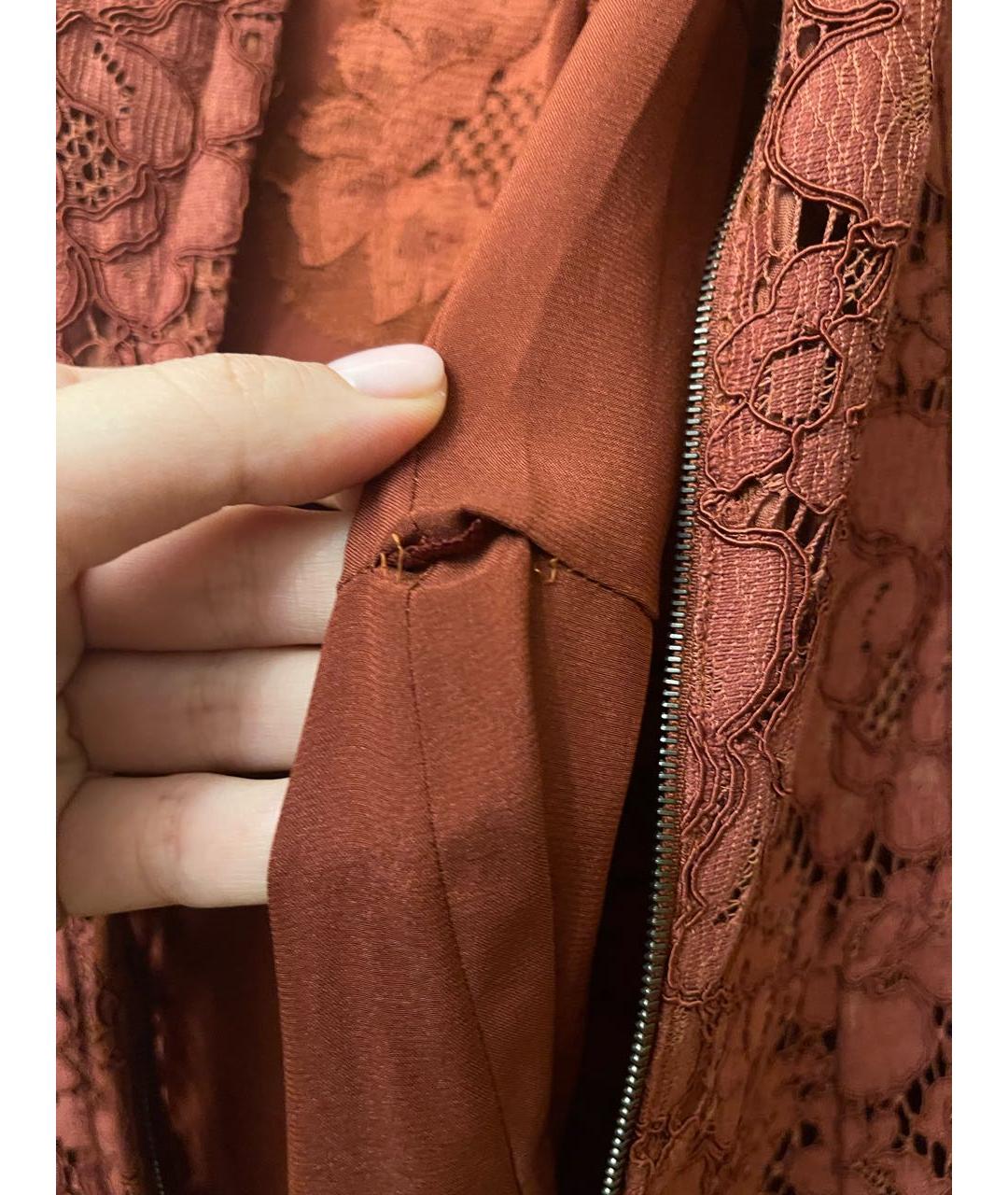 DOLCE&GABBANA Коралловое кружевное вечернее платье, фото 6