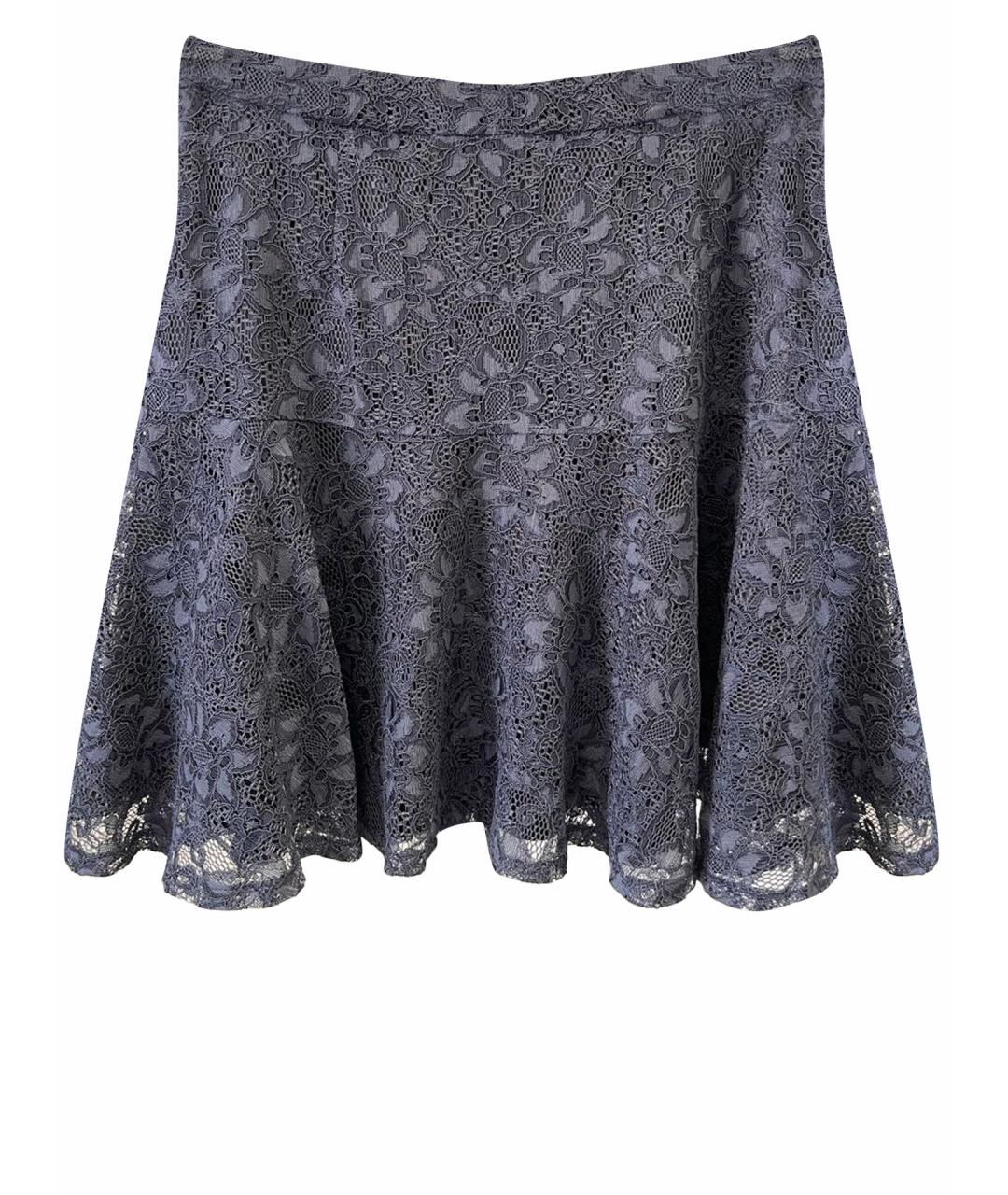 TRUSSARDI JEANS Темно-синяя вискозная юбка мини, фото 1