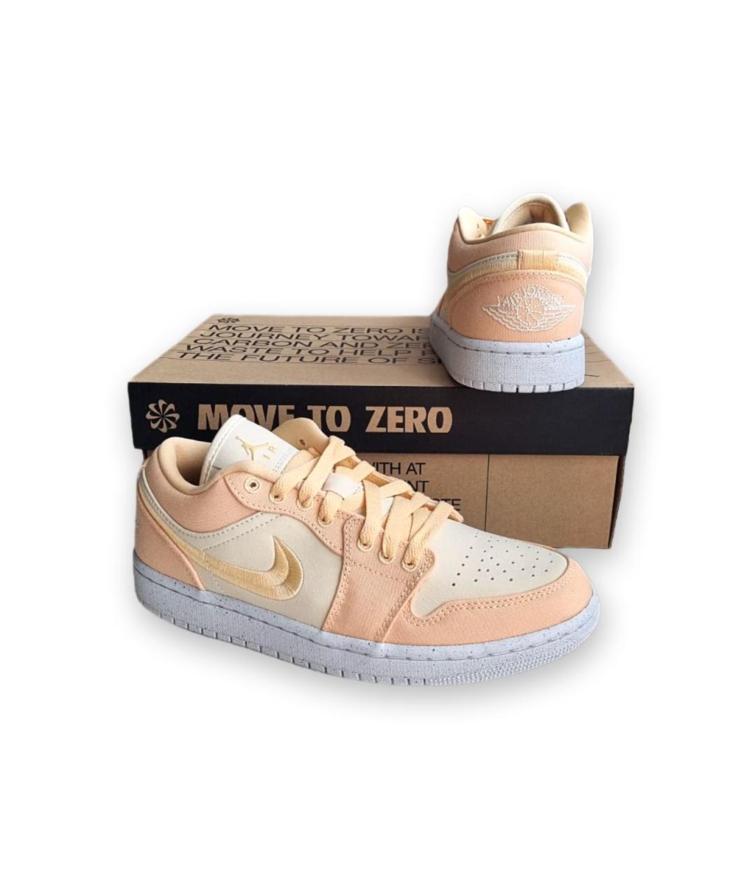 Air jordan 1 low coral gold best sale