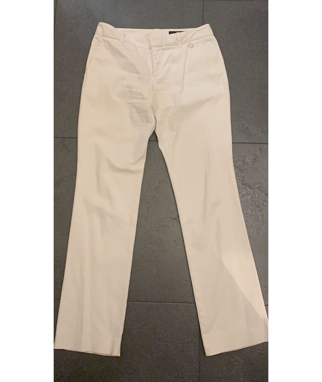 GUCCI Белые полиамидовые прямые брюки, фото 7