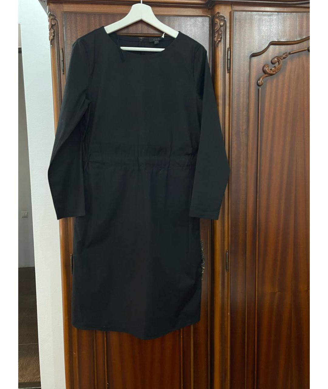 COS Черное хлопковое повседневное платье, фото 5