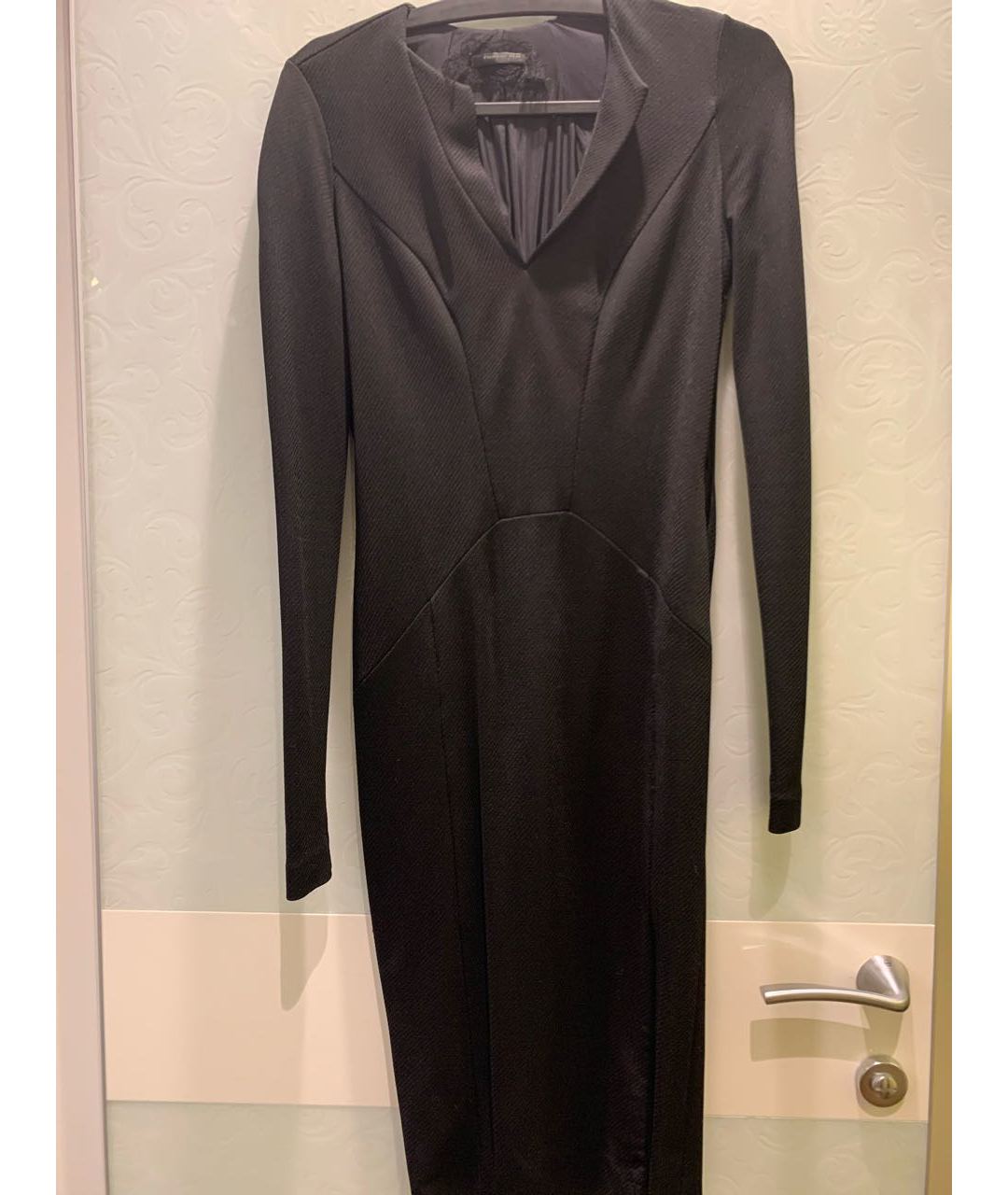 PATRIZIA PEPE Черное вискозное повседневное платье, фото 9