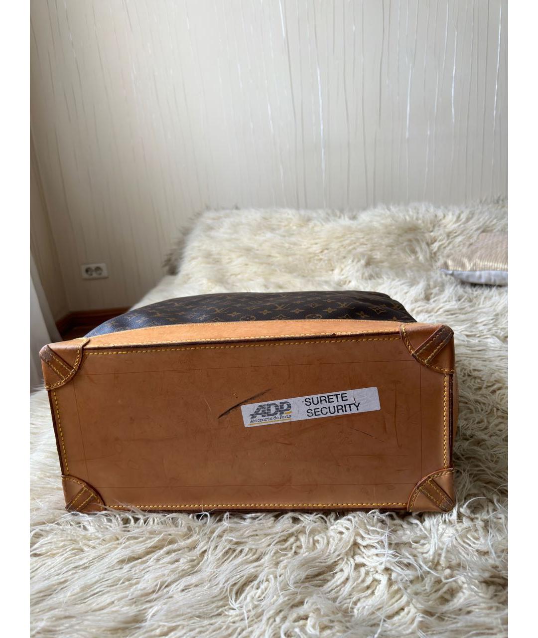 LOUIS VUITTON Коричневая кожаная дорожная/спортивная сумка, фото 3