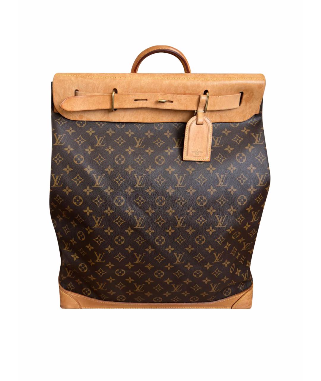 LOUIS VUITTON Коричневая кожаная дорожная/спортивная сумка, фото 1