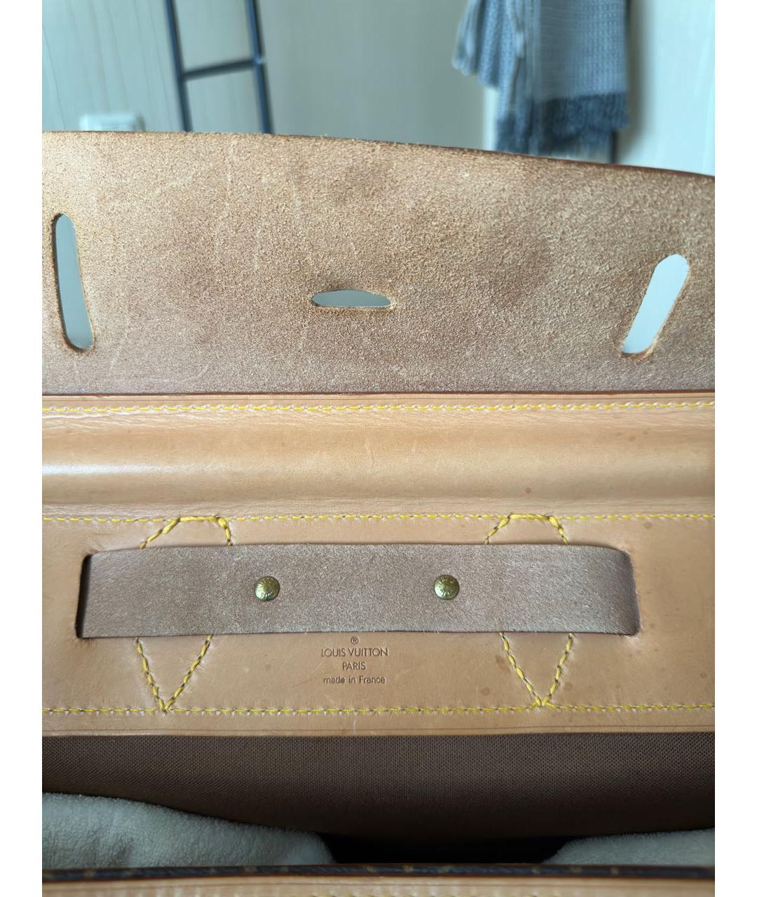LOUIS VUITTON Коричневая кожаная дорожная/спортивная сумка, фото 4
