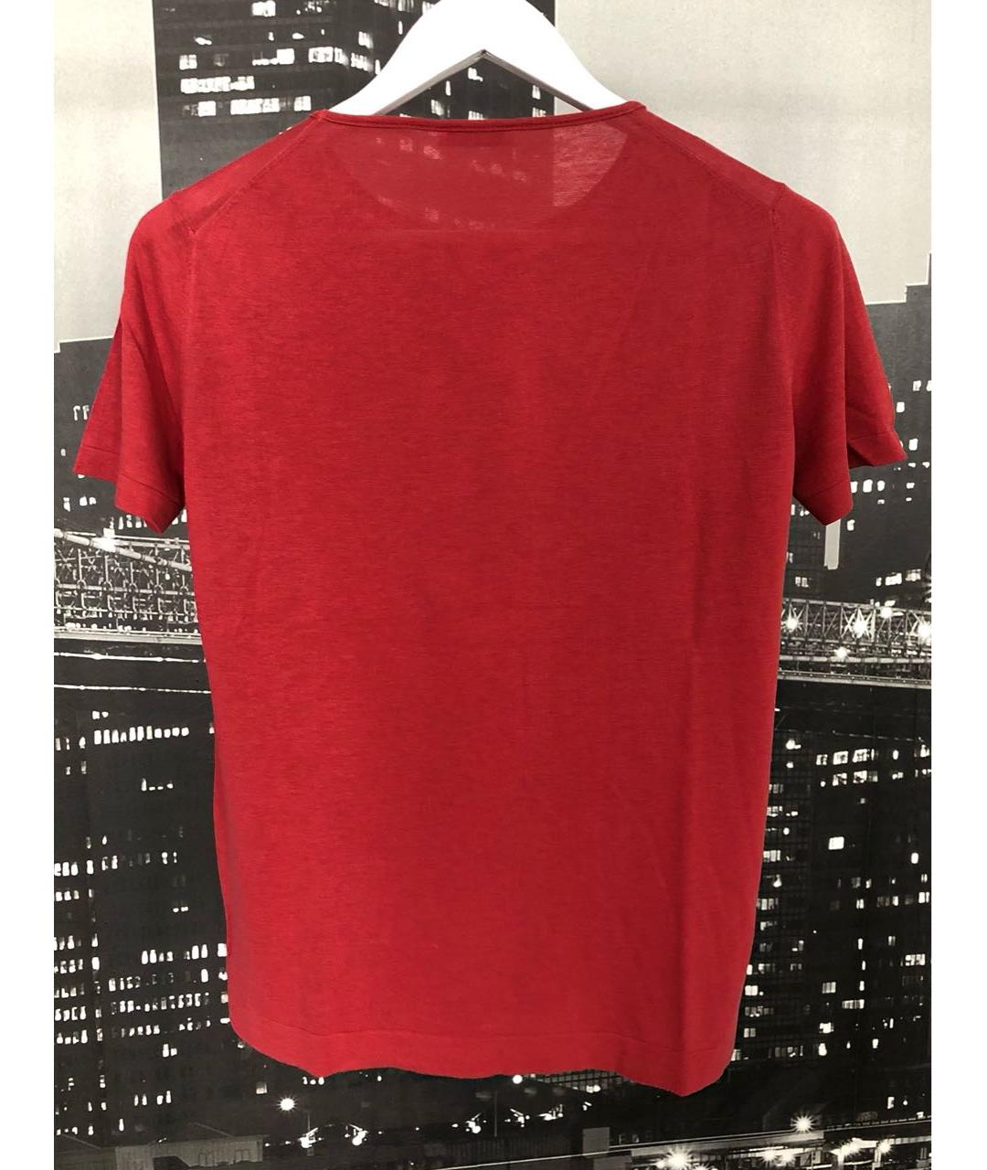 BOGLIOLI Красная хлопковая футболка, фото 3