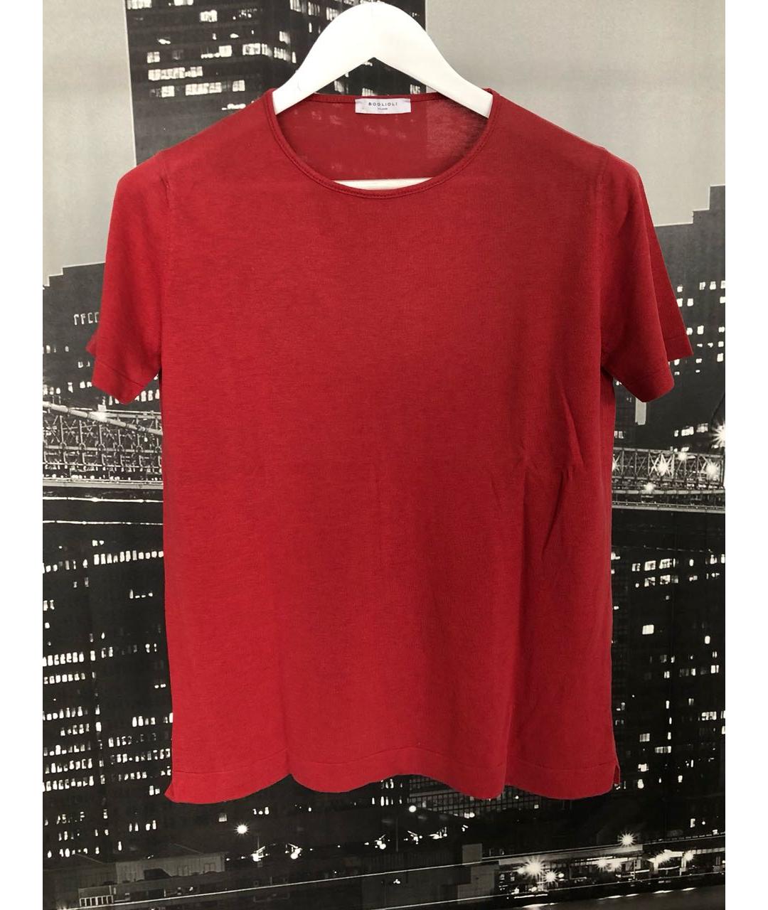 BOGLIOLI Красная хлопковая футболка, фото 2