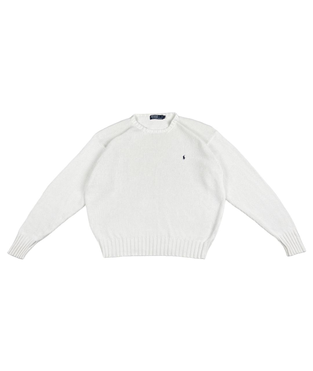 POLO RALPH LAUREN Белый хлопковый джемпер / свитер, фото 1