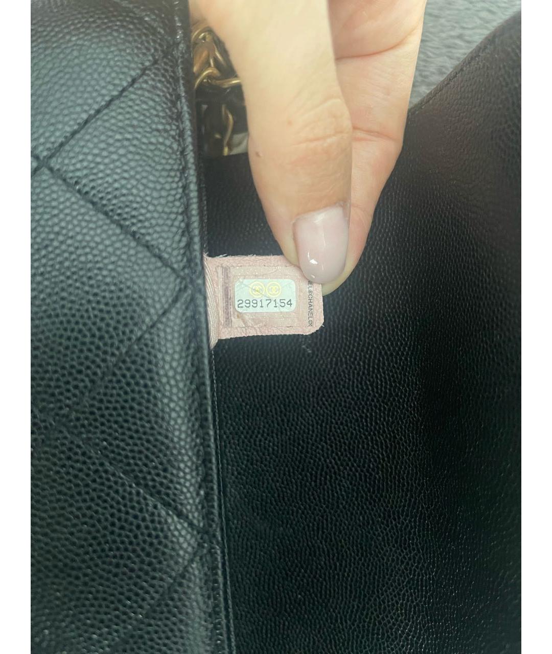 CHANEL Черная кожаная сумка через плечо, фото 8