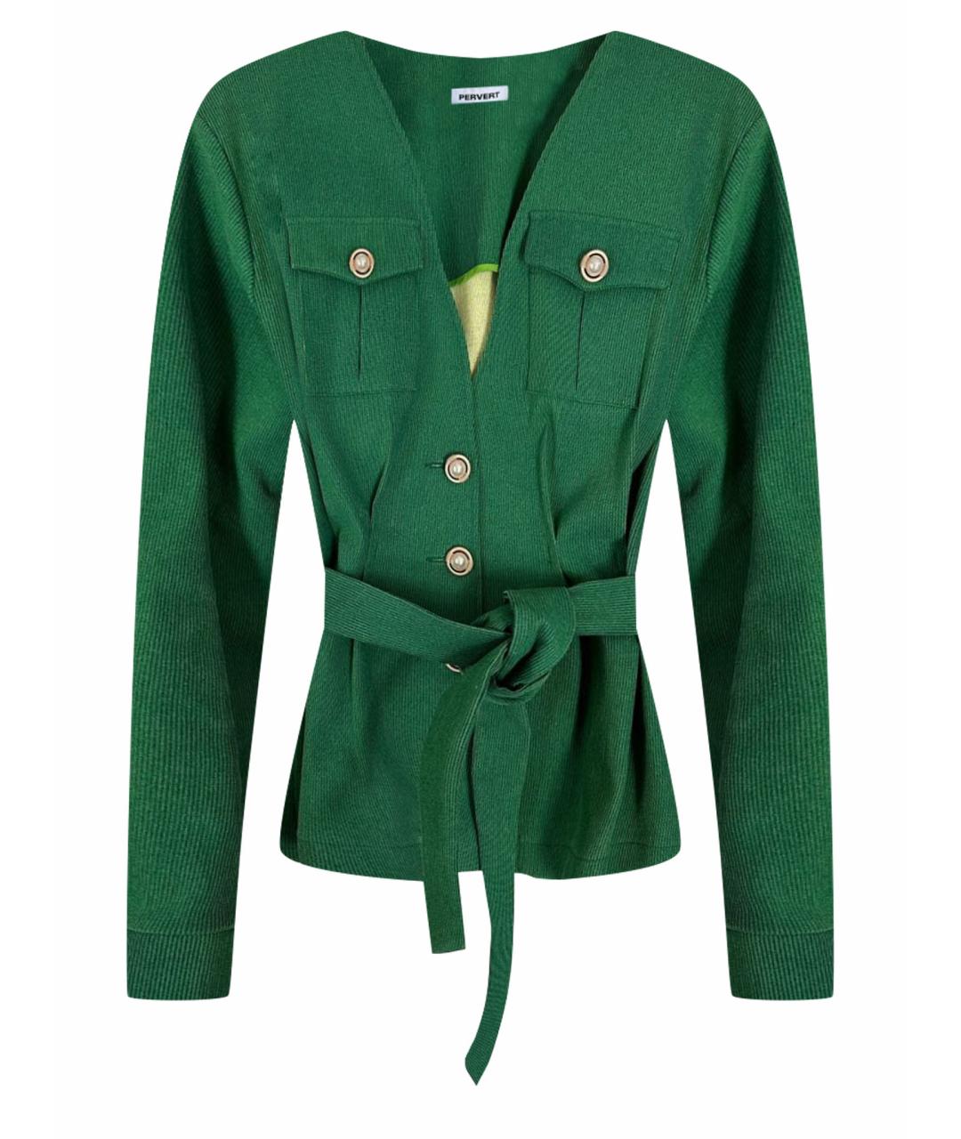 PERVERT Зеленый хлопковый жакет/пиджак, фото 1