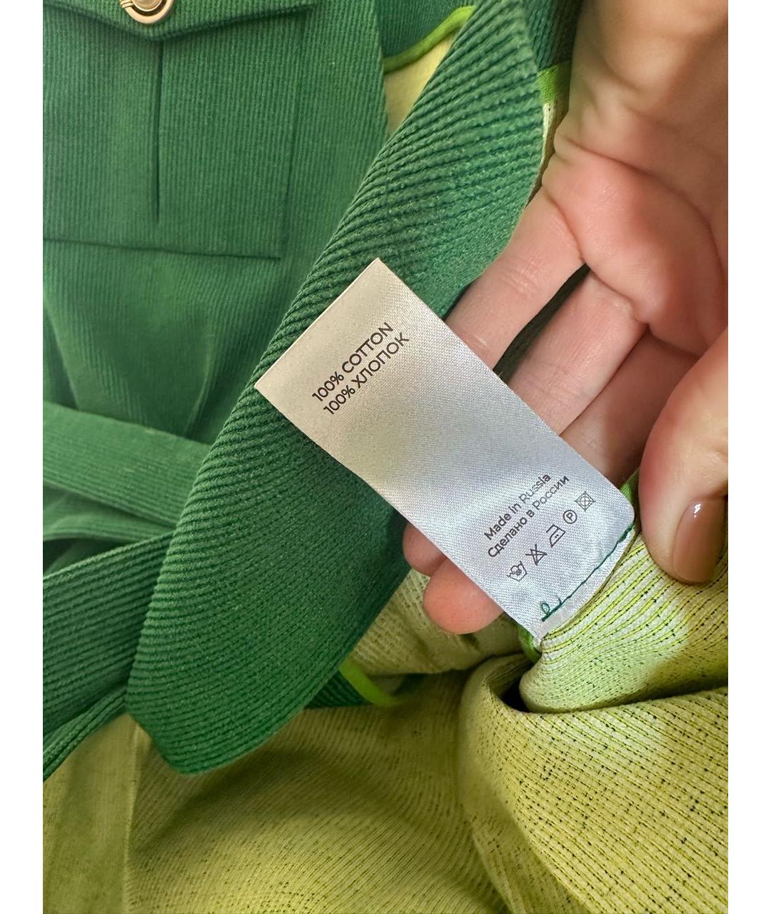 PERVERT Зеленый хлопковый жакет/пиджак, фото 4