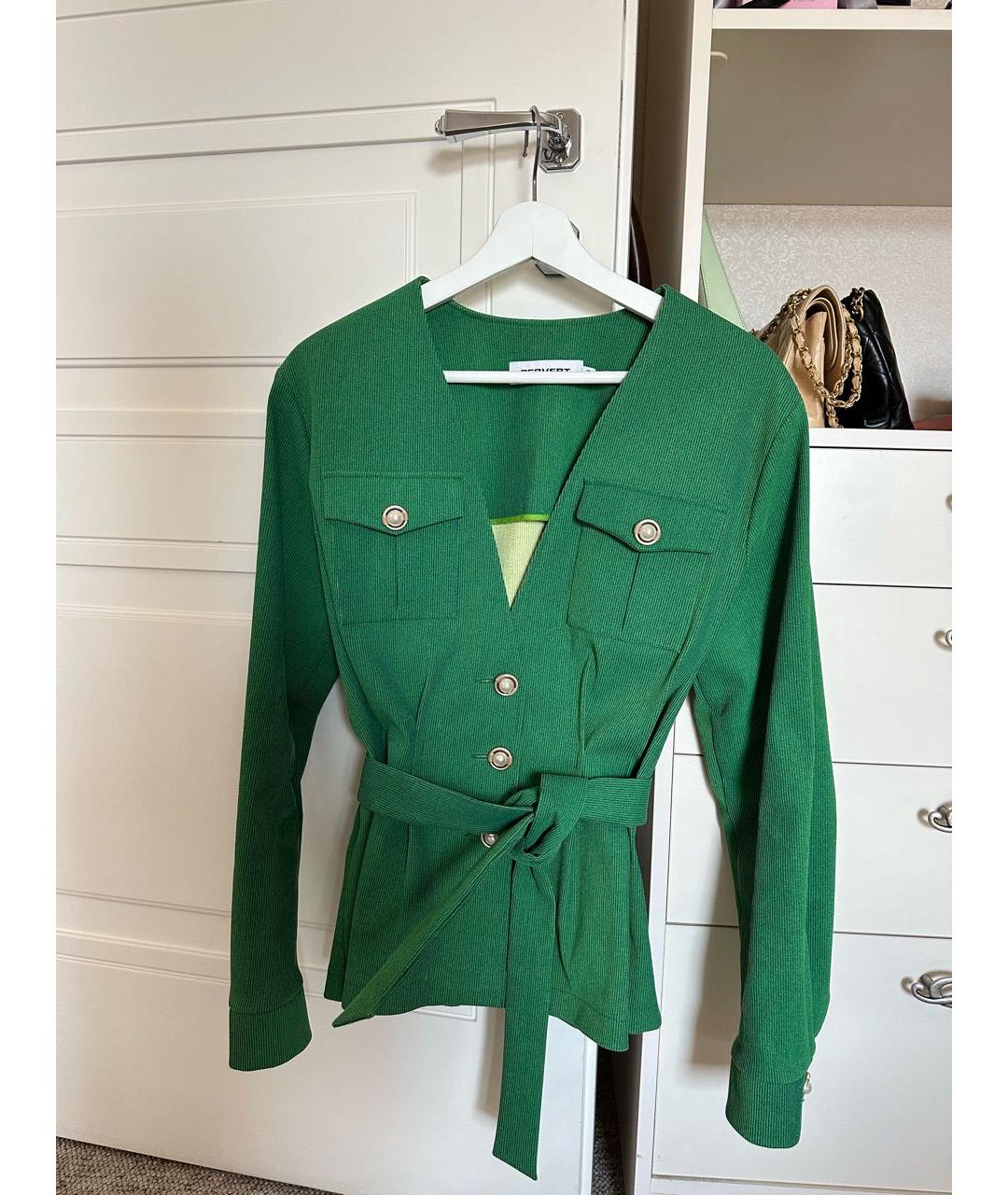 PERVERT Зеленый хлопковый жакет/пиджак, фото 5