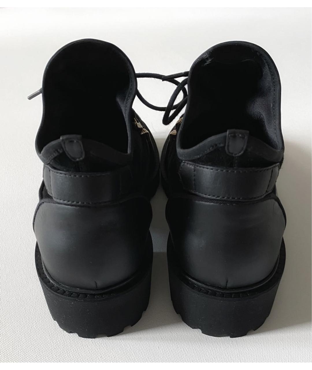 GIUSEPPE ZANOTTI DESIGN Черные кожаные низкие ботинки, фото 4