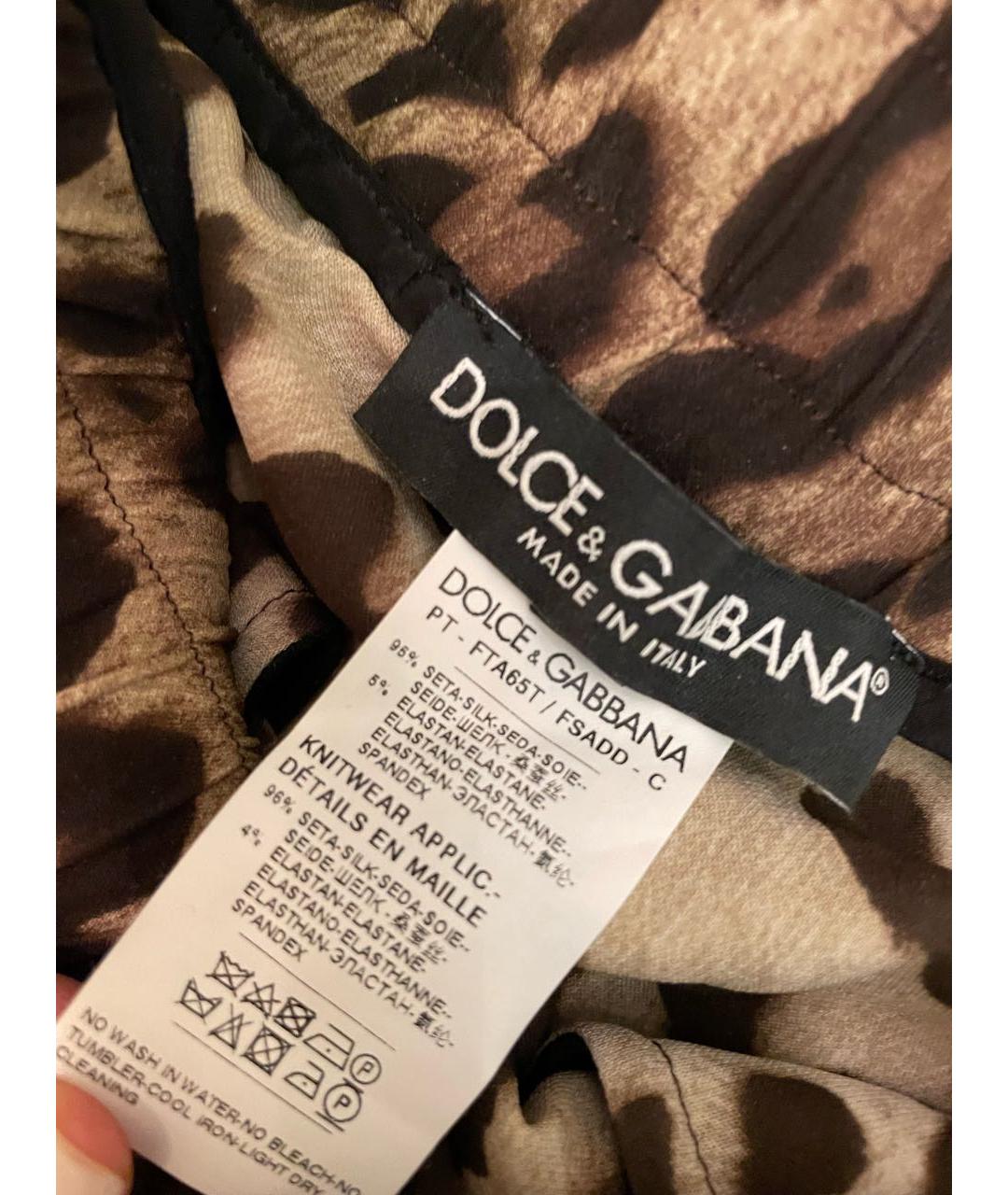 DOLCE&GABBANA Коричневый шелковый спортивные костюмы, фото 6