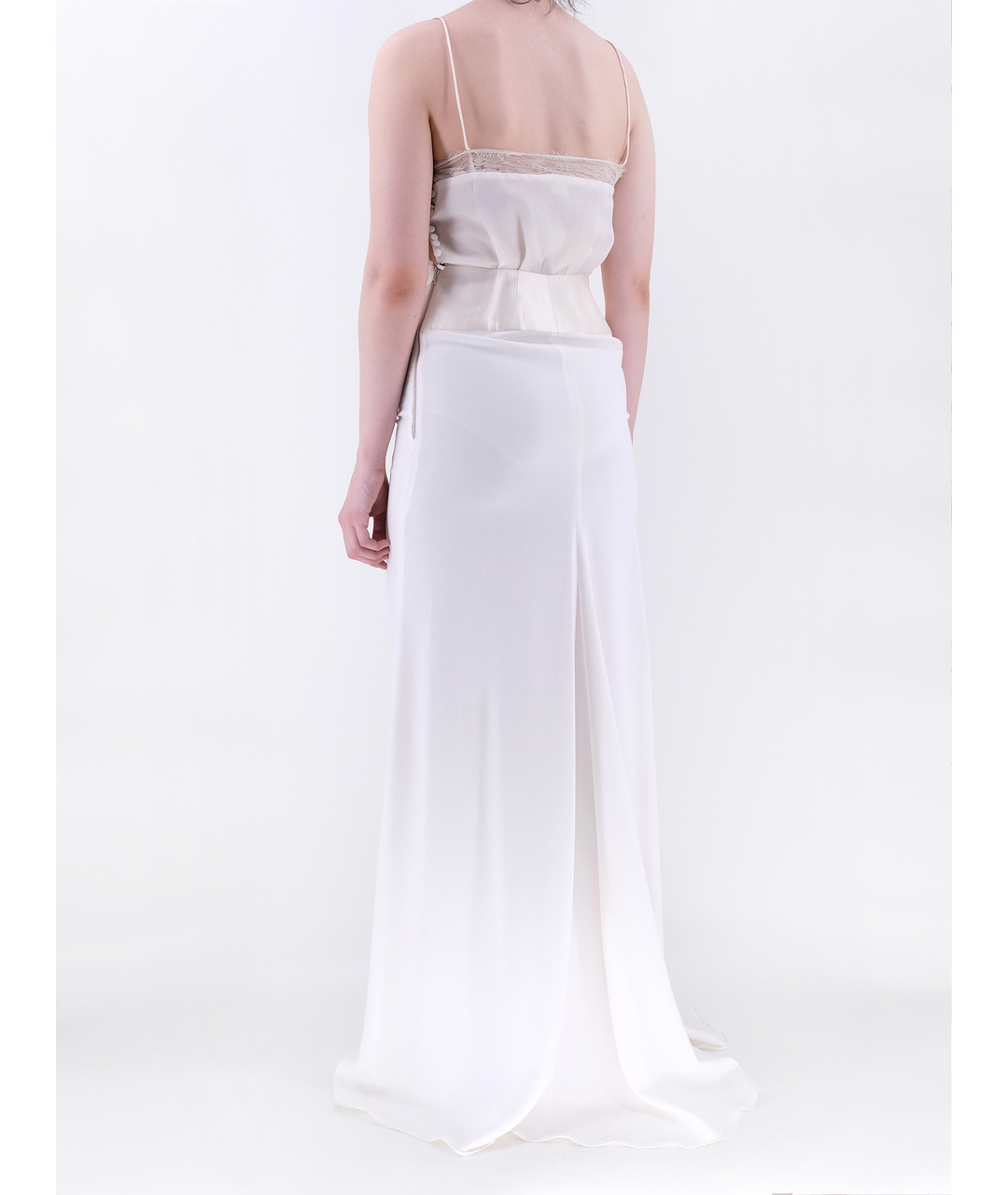 ANTONIO BERARDI Белое шелковое повседневное платье, фото 3