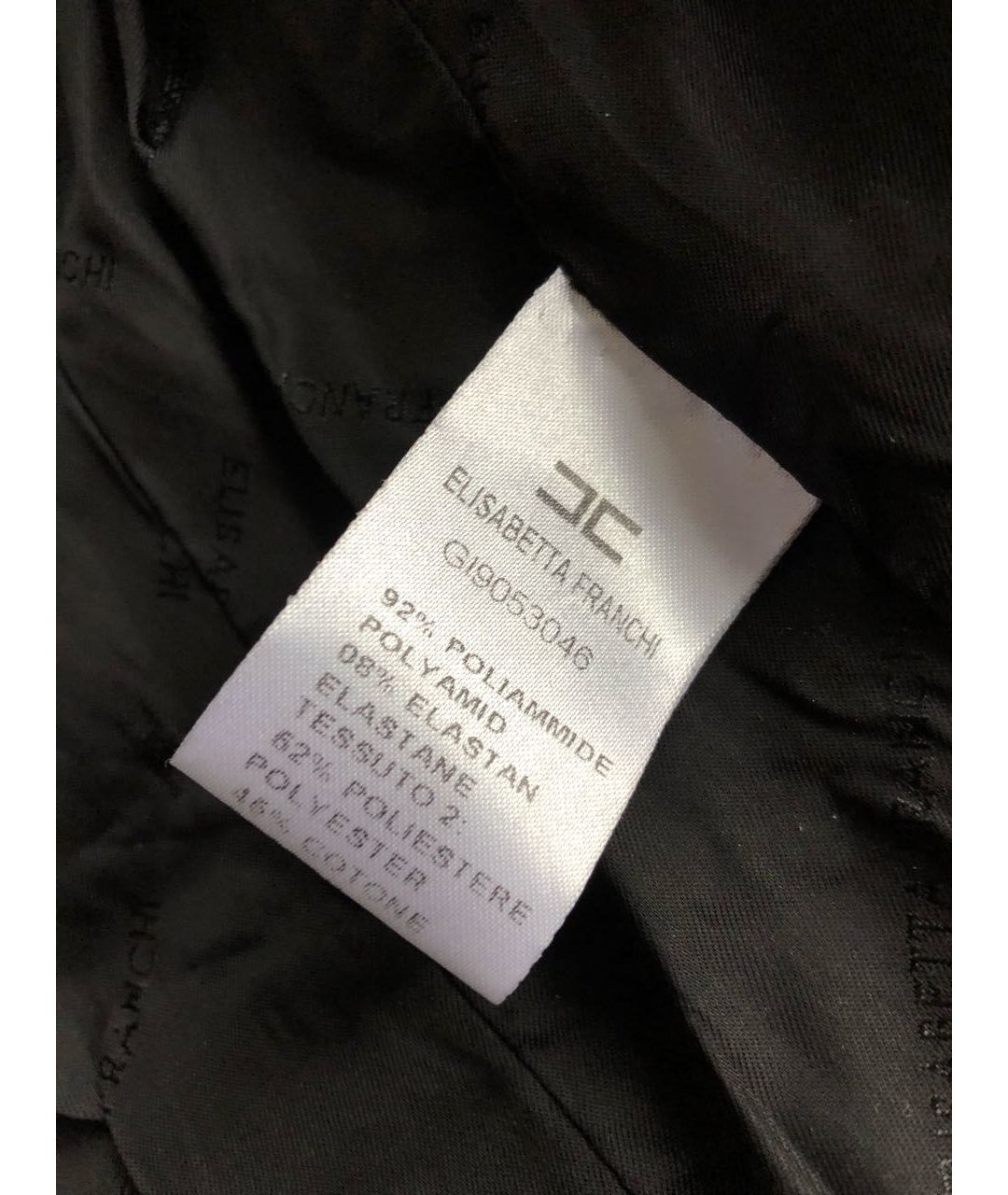 ELISABETTA FRANCHI Черный полиамидовый жакет/пиджак, фото 4