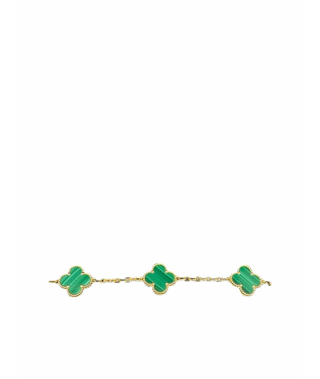 VAN CLEEF & ARPELS Зеленый браслет из желтого золота, фото 1