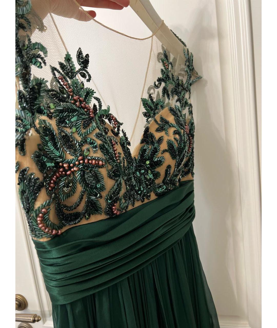 ZUHAIR MURAD Зеленые шелковое вечернее платье, фото 4