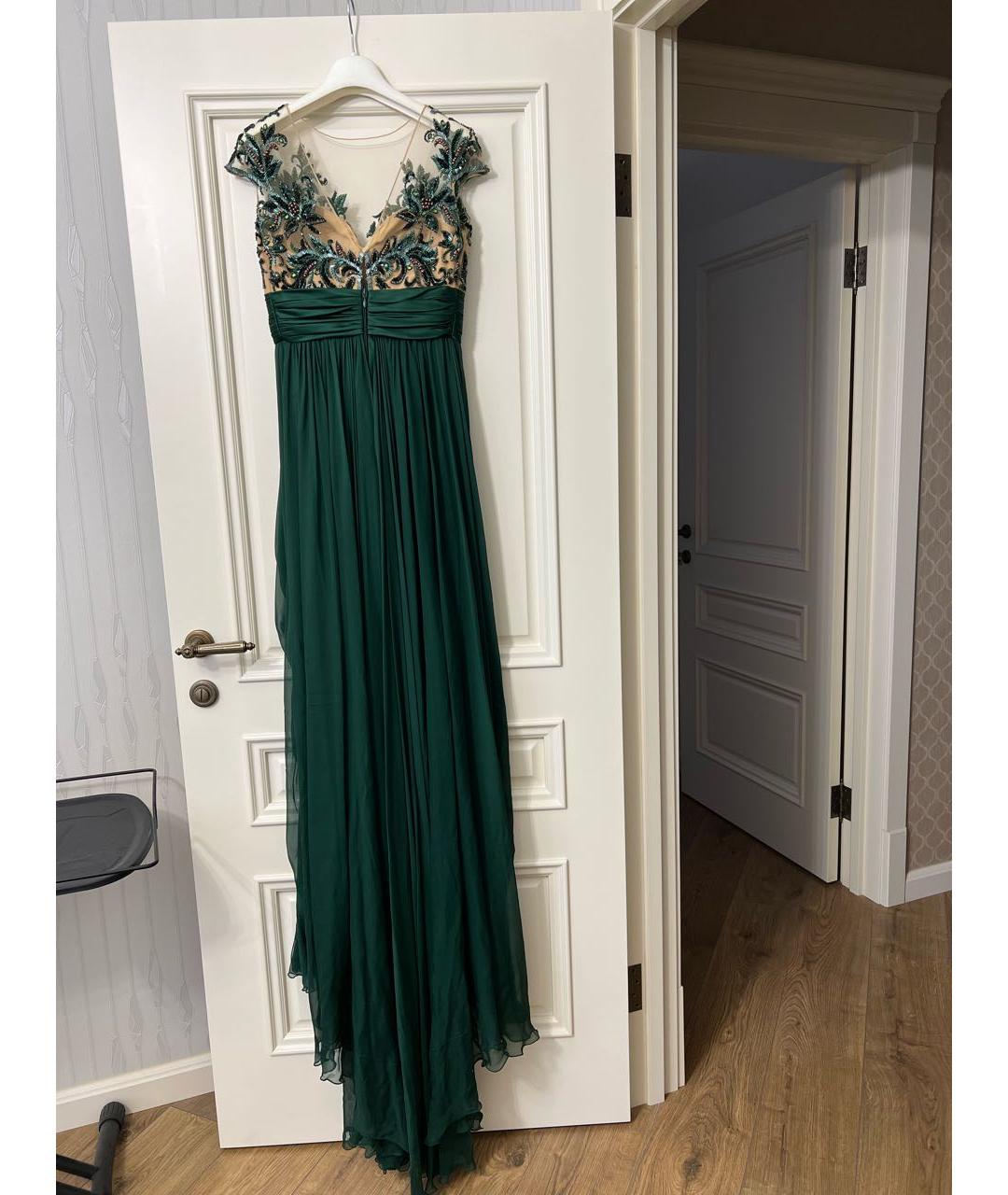 ZUHAIR MURAD Зеленые шелковое вечернее платье, фото 2