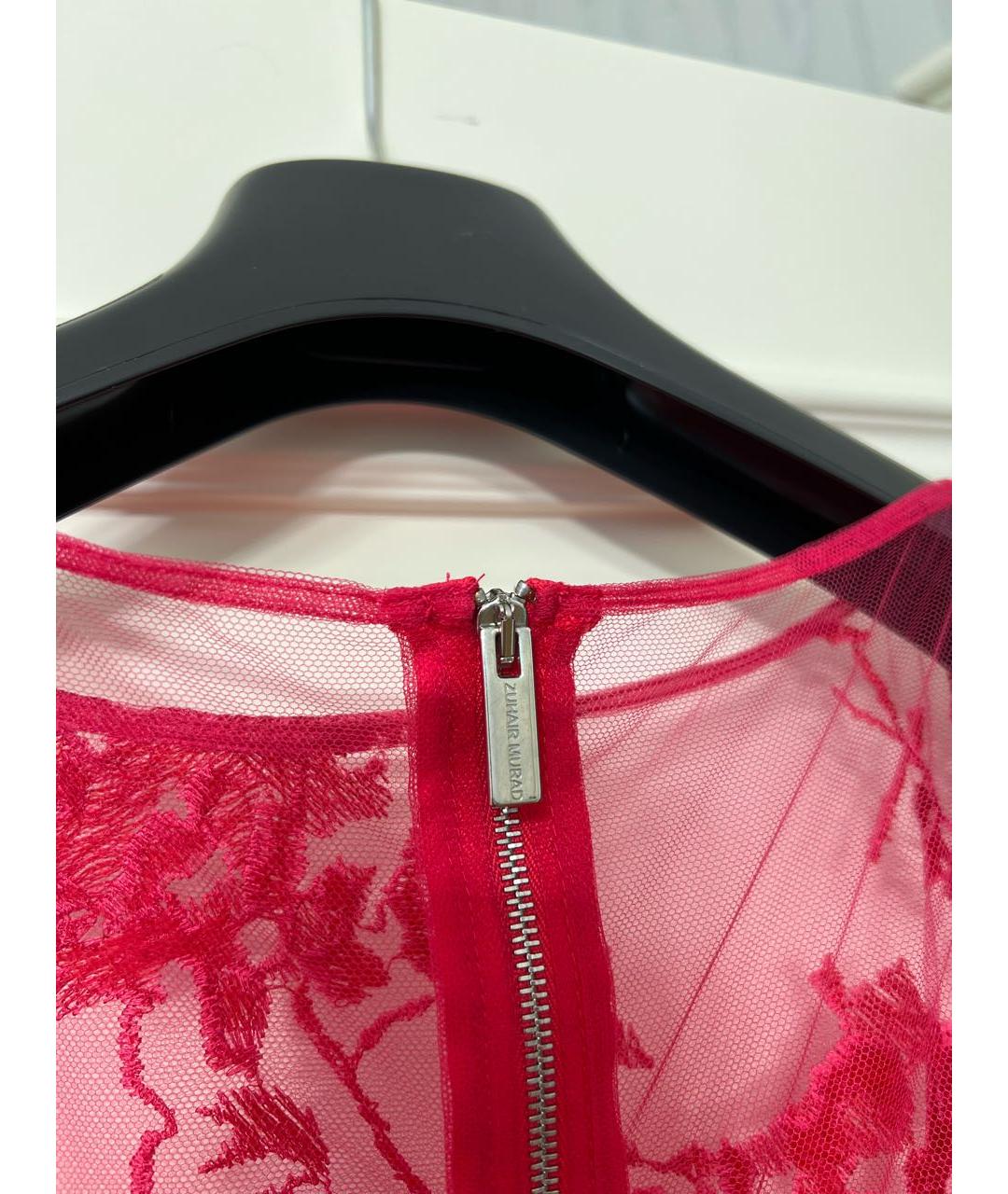 ZUHAIR MURAD Розовое кружевное вечернее платье, фото 3