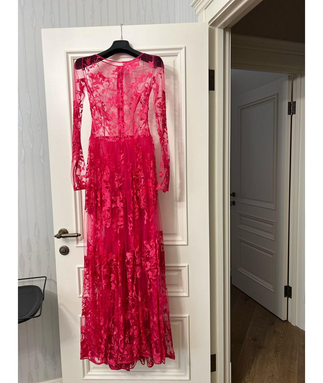 ZUHAIR MURAD Розовое кружевное вечернее платье, фото 6