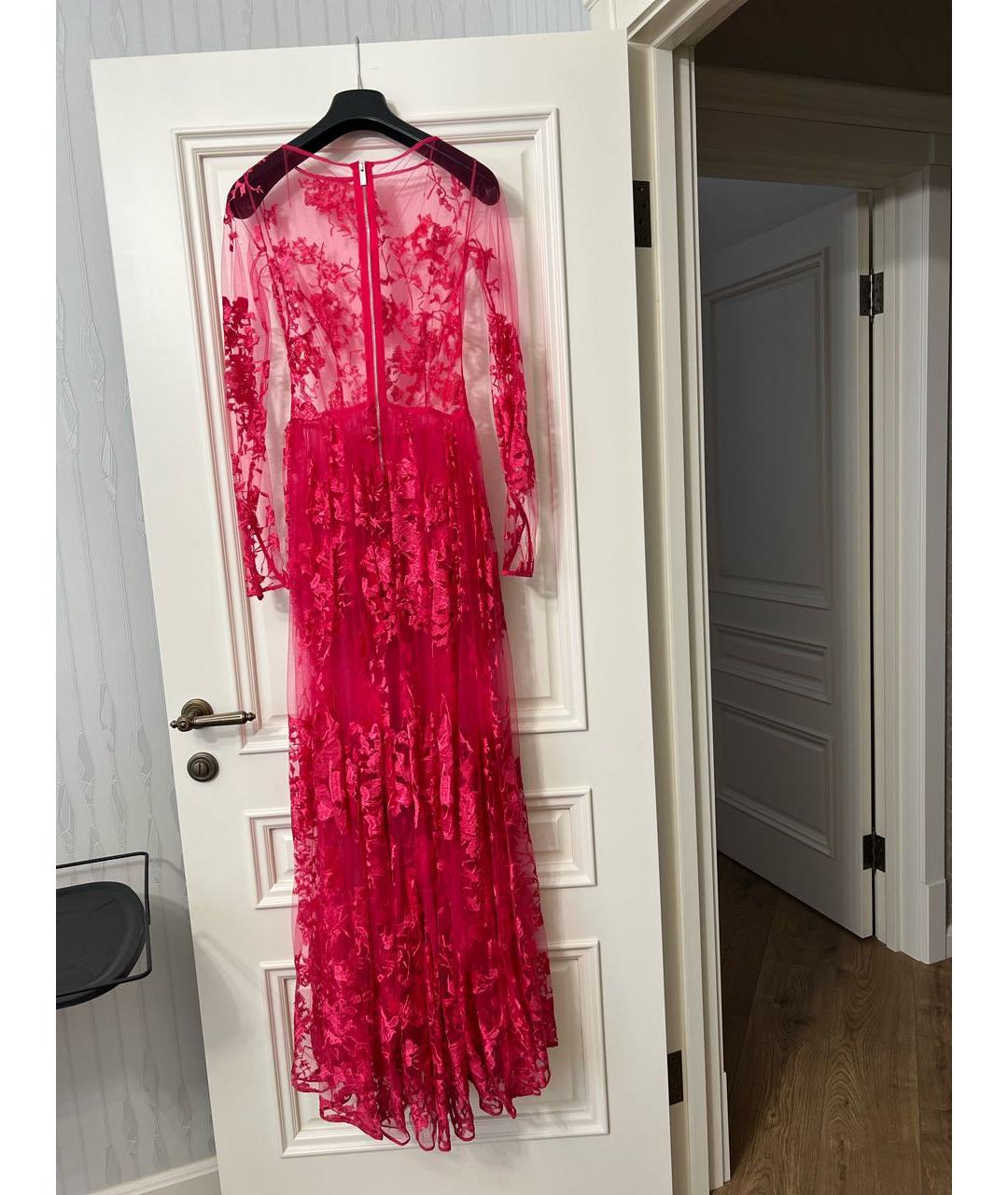 ZUHAIR MURAD Розовое кружевное вечернее платье, фото 2