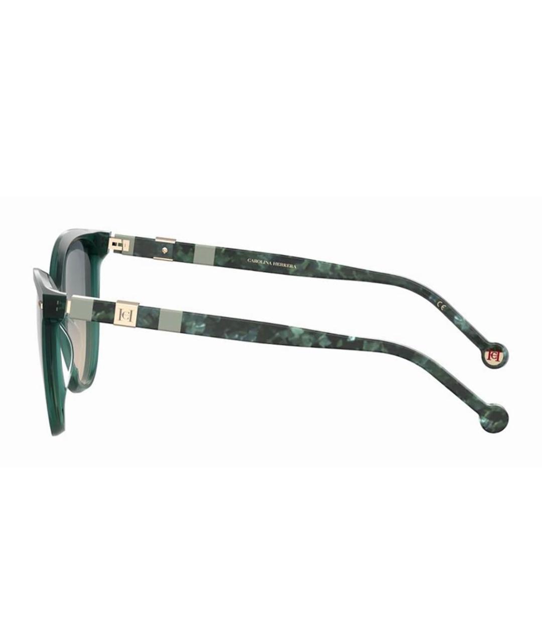 CH CAROLINA HERRERA Зеленые пластиковые солнцезащитные очки, фото 3