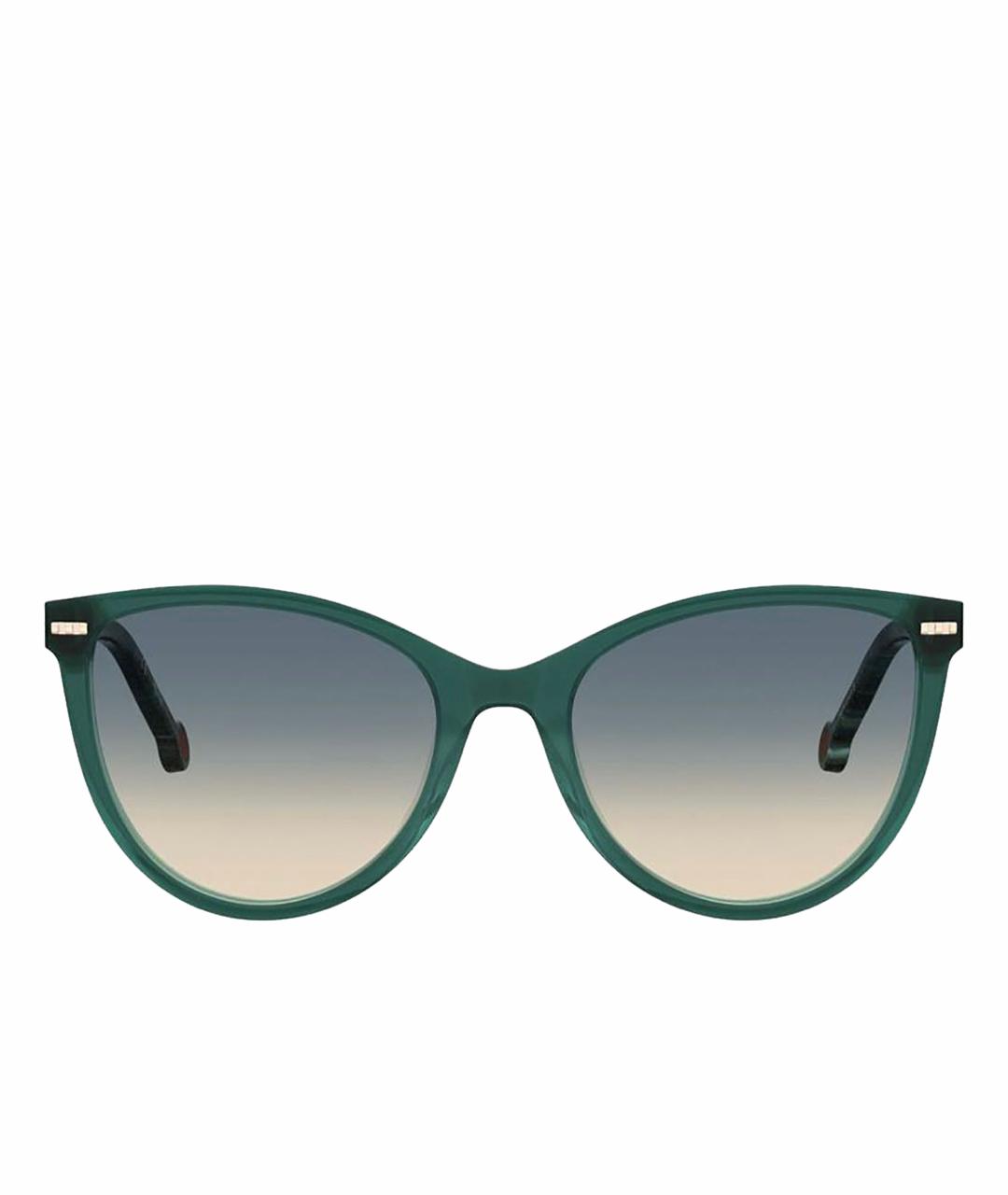 CH CAROLINA HERRERA Зеленые пластиковые солнцезащитные очки, фото 1