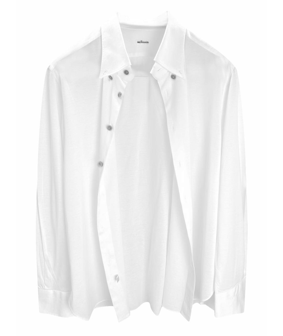 KITON Белая хлопковая кэжуал рубашка, фото 1