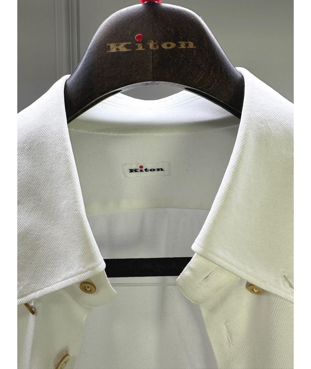 KITON Белая хлопковая кэжуал рубашка, фото 2