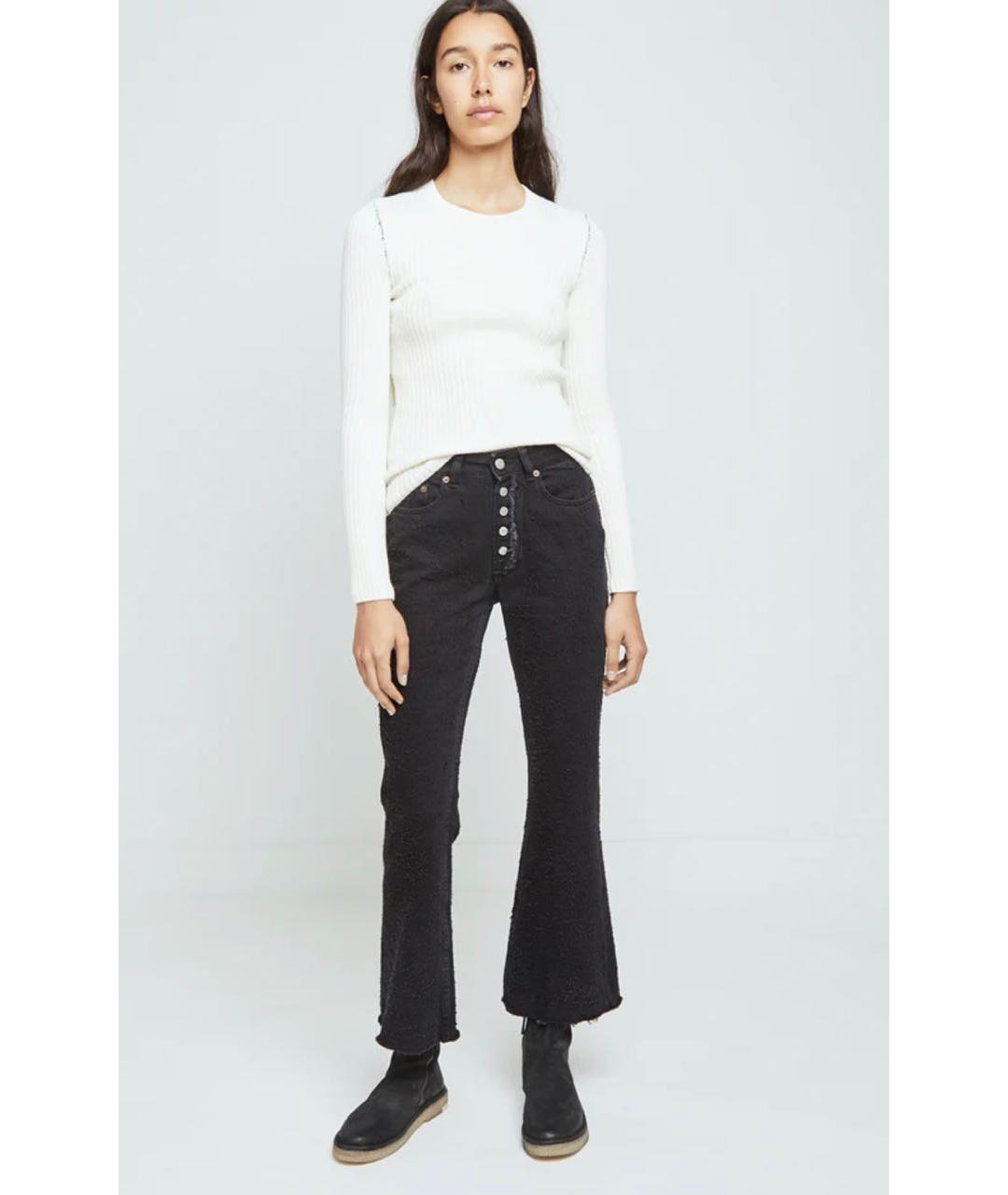 MM6 MAISON MARGIELA Черные хлопковые джинсы клеш, фото 2