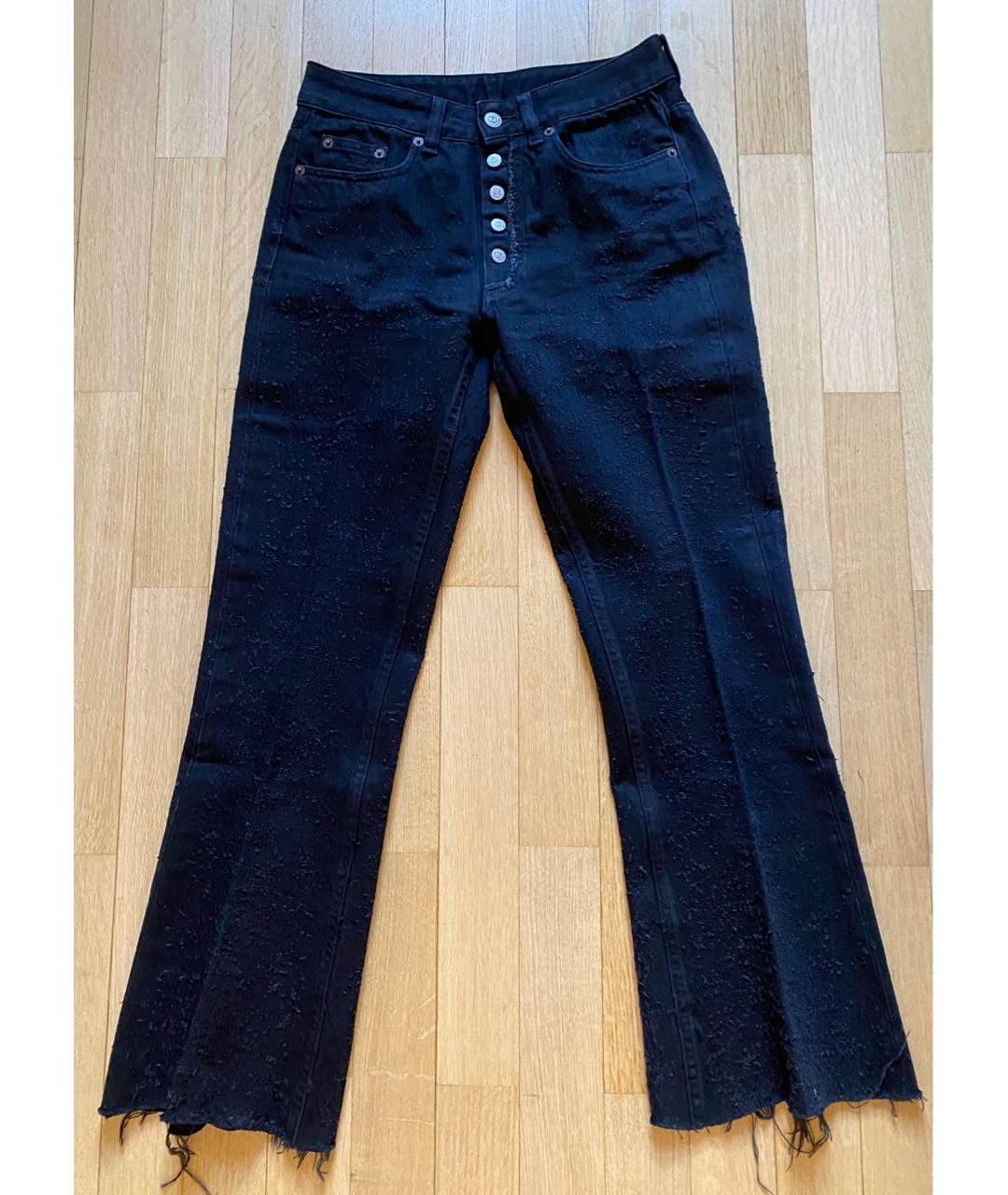 MM6 MAISON MARGIELA Черные хлопковые джинсы клеш, фото 6