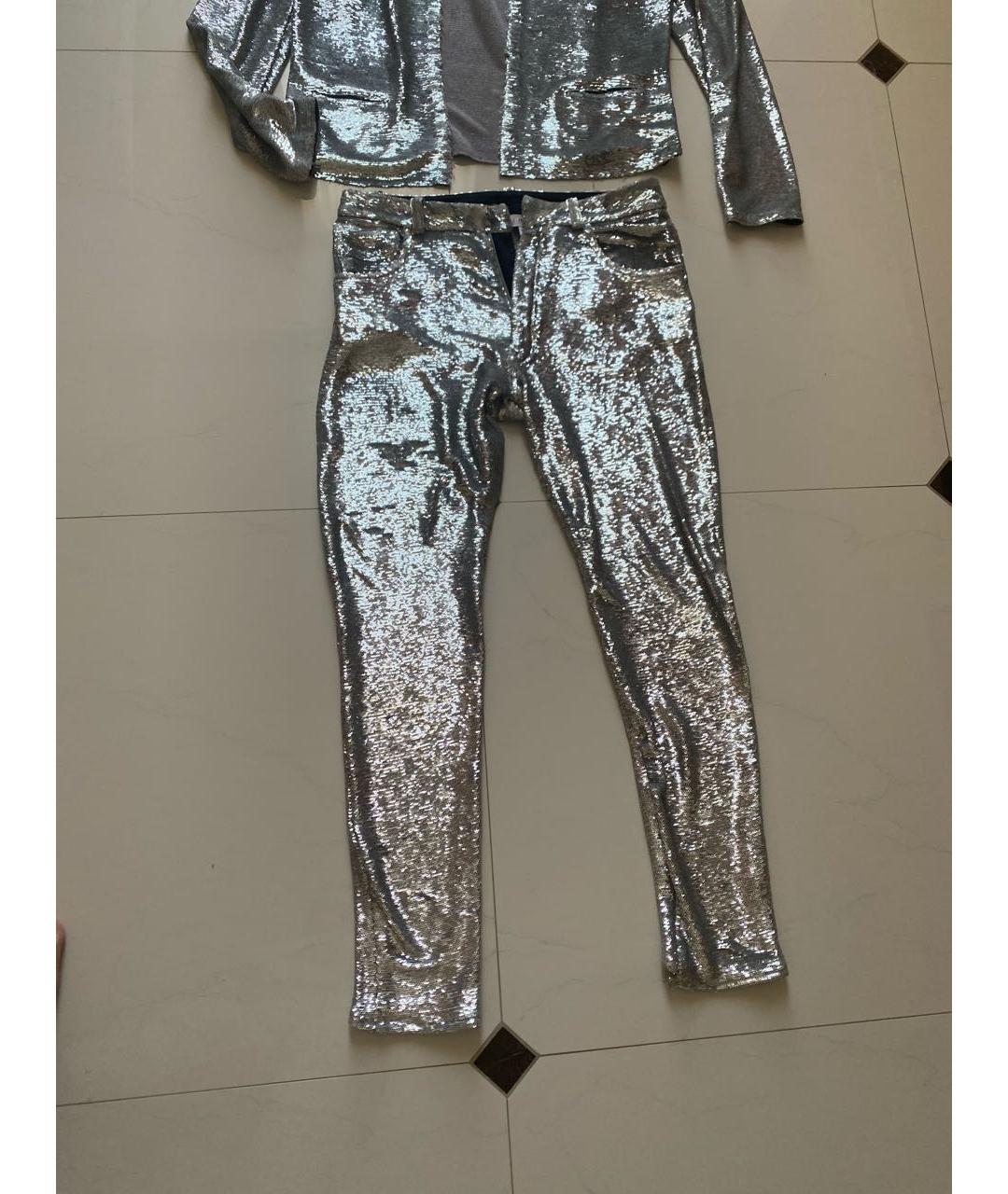 IRO Серебрянный вискозный костюм с брюками, фото 4