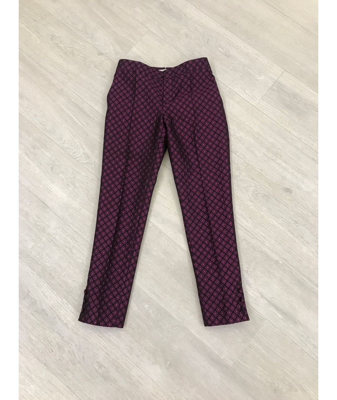 RED VALENTINO Фиолетовые прямые брюки, фото 2