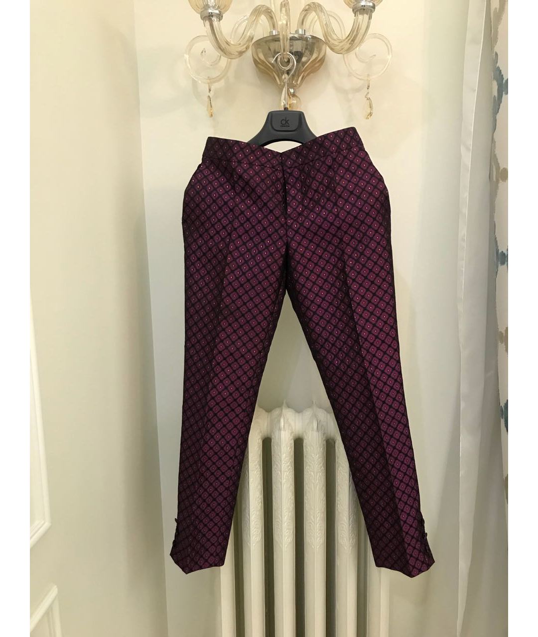 RED VALENTINO Фиолетовые прямые брюки, фото 6