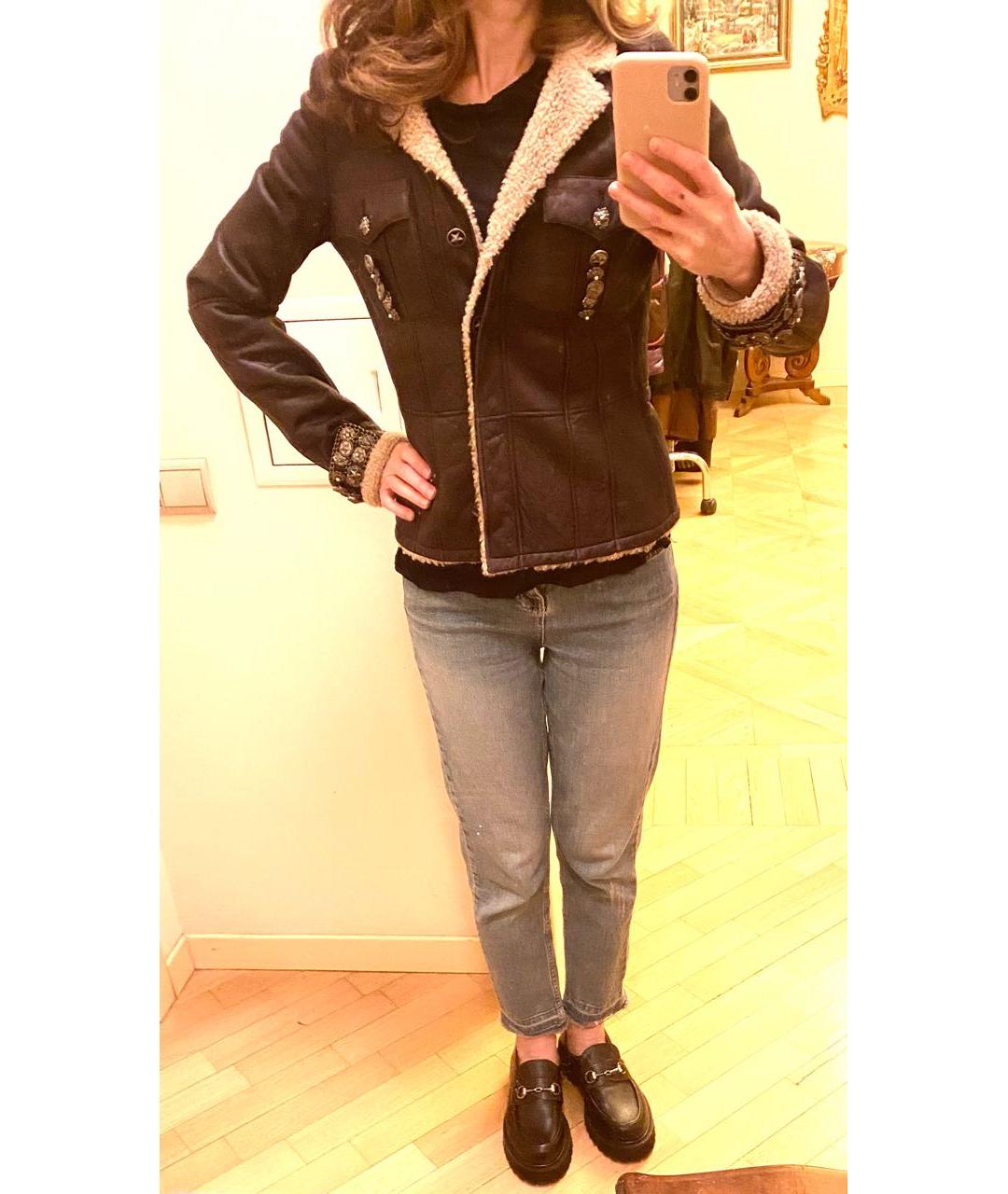 CHANEL Коричневая кожаная дубленка, фото 8