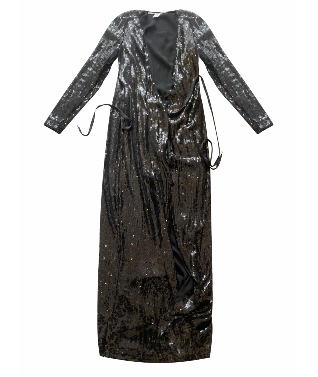 DIANE VON FURSTENBERG Черное вискозное вечернее платье, фото 1