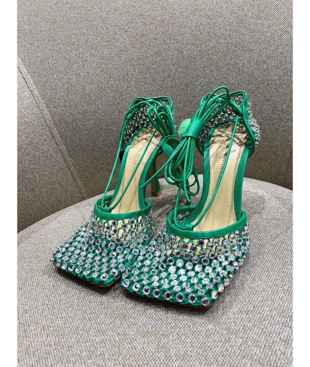 BOTTEGA VENETA Зеленые босоножки, фото 2