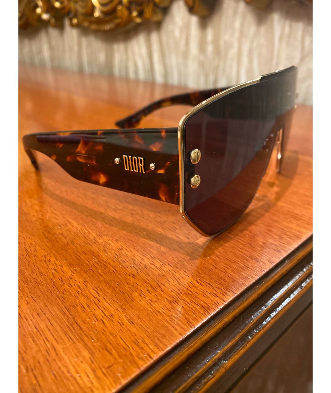 CHRISTIAN DIOR PRE-OWNED Коричневые солнцезащитные очки, фото 3