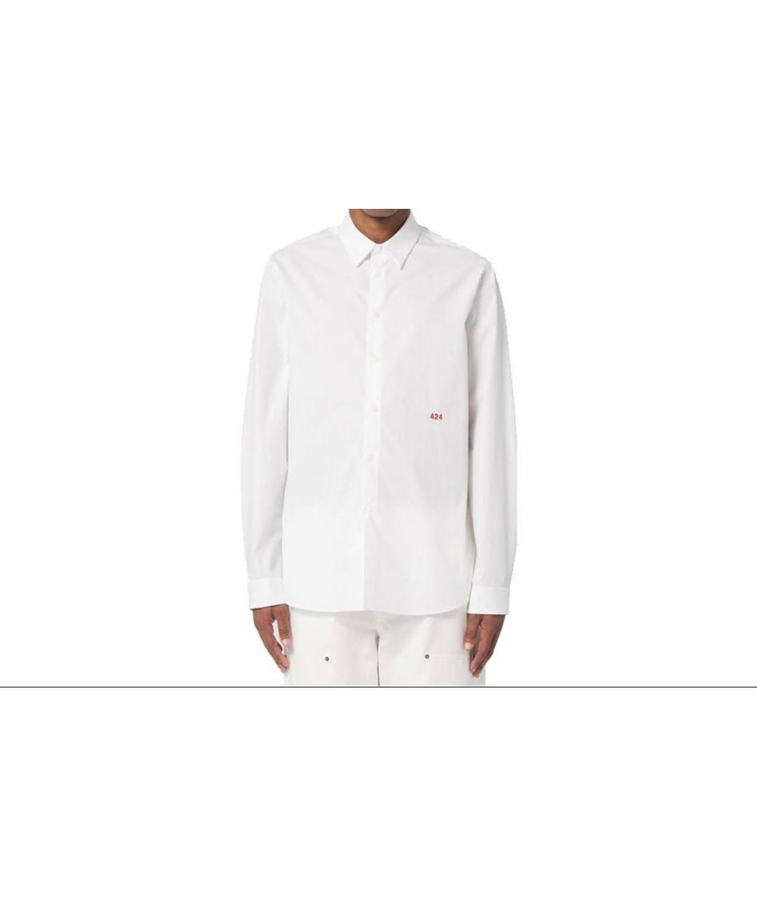 424 Белая хлопковая классическая рубашка, фото 8
