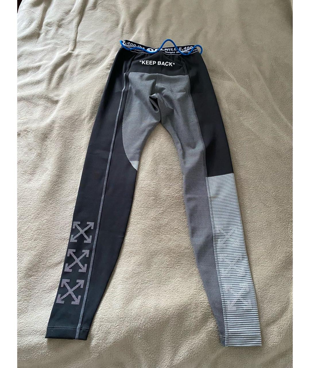NIKE X OFF-WHITE Серые синтетические спортивные брюки и шорты, фото 2