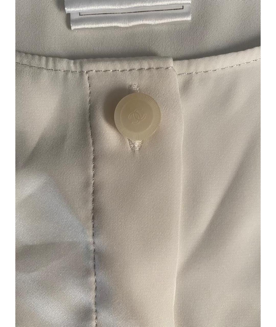 CHANEL PRE-OWNED Белая шелковая блузы, фото 3