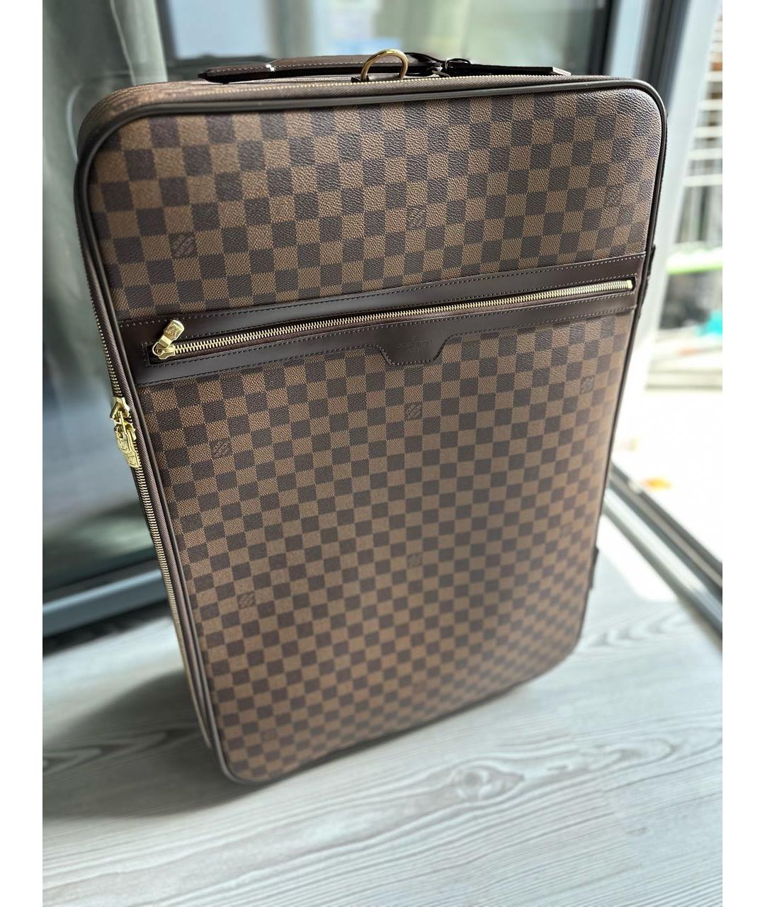 LOUIS VUITTON PRE-OWNED Коричневый чемодан, фото 9