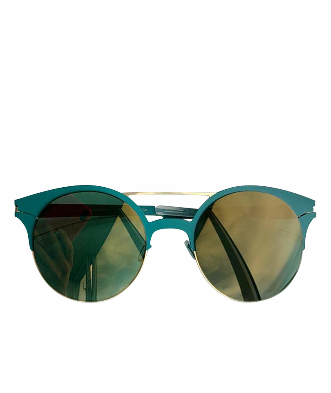MYKITA Зеленые металлические солнцезащитные очки, фото 1