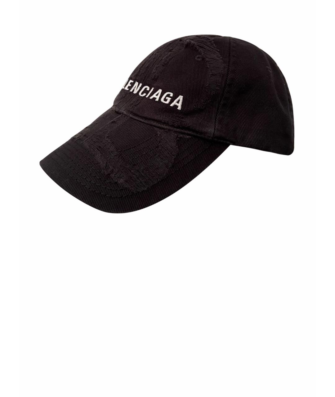 BALENCIAGA Черная хлопковая кепка, фото 1